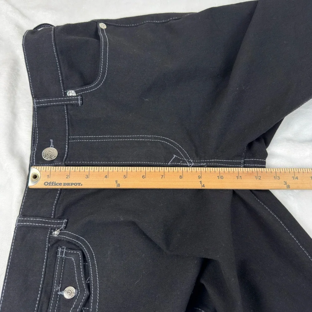 True Religion Ricky Flap SN Body Rinse Black Jeans Mens 36x32 Straight Leg NEW